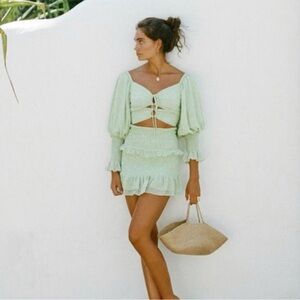 Mint Green cut out dress